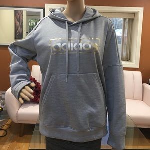 ADIDAS Size XL Women’s Grey Pullover Hoodie Jacket